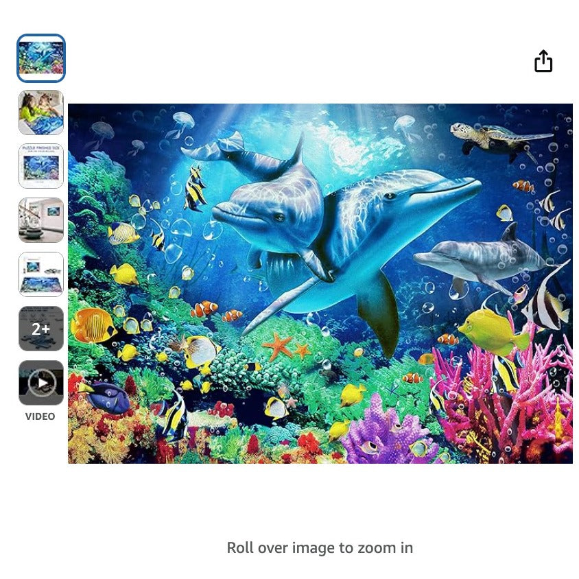 Jigsaw Puzzles 100 Pieces for Kids Youth Puzzle Beginner (Sea World)