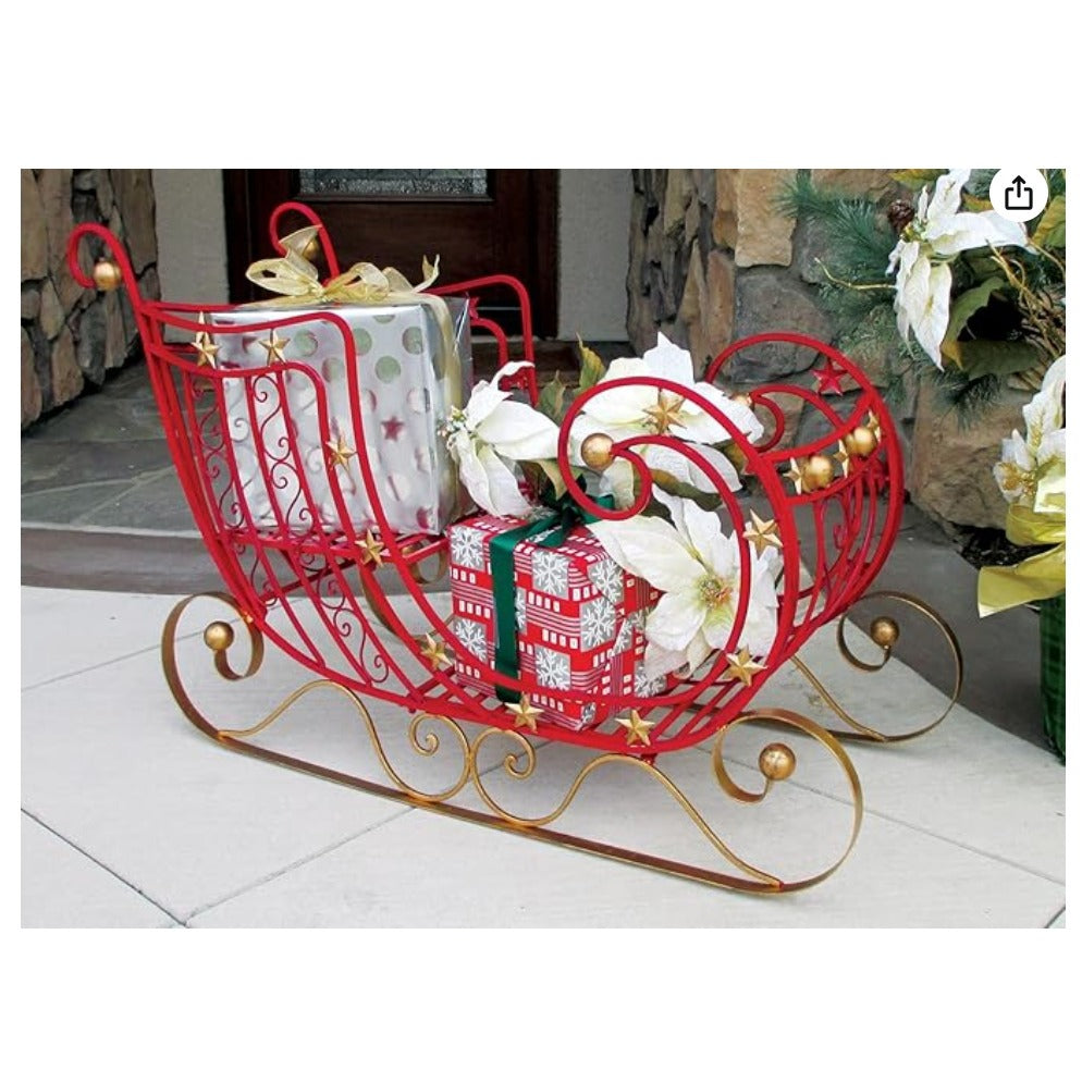 Sunset Vista Designs Star Sleigh- Christmas decor -  38 x 24.25 x 14.75-Inch