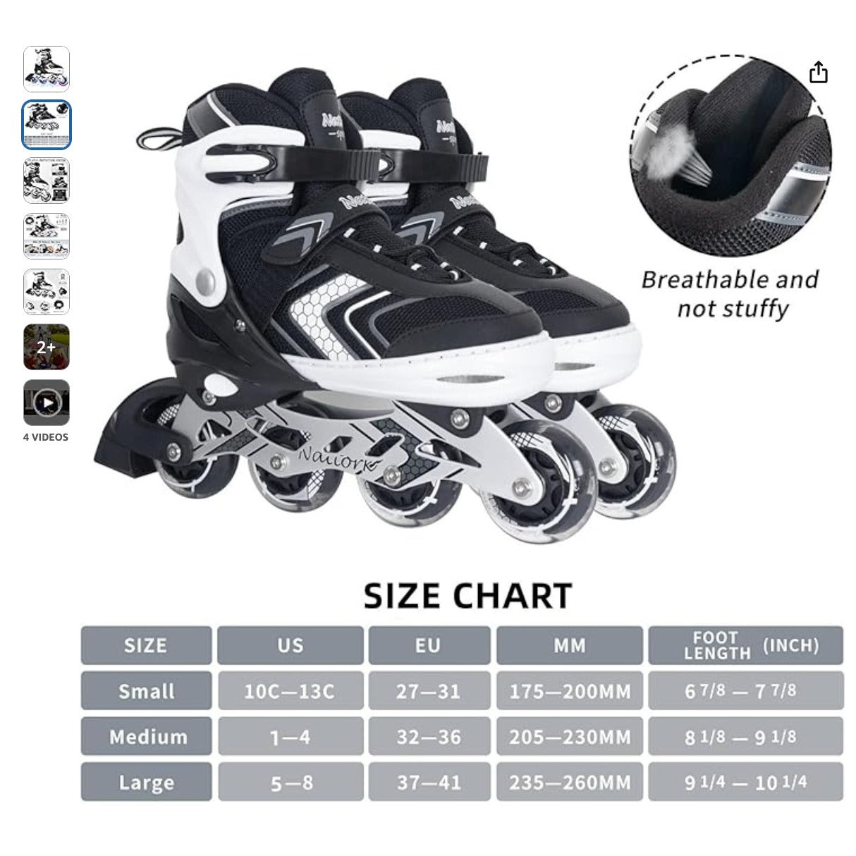 Inline Skates Children Adjustable Inline Skates with Light Up Wheels