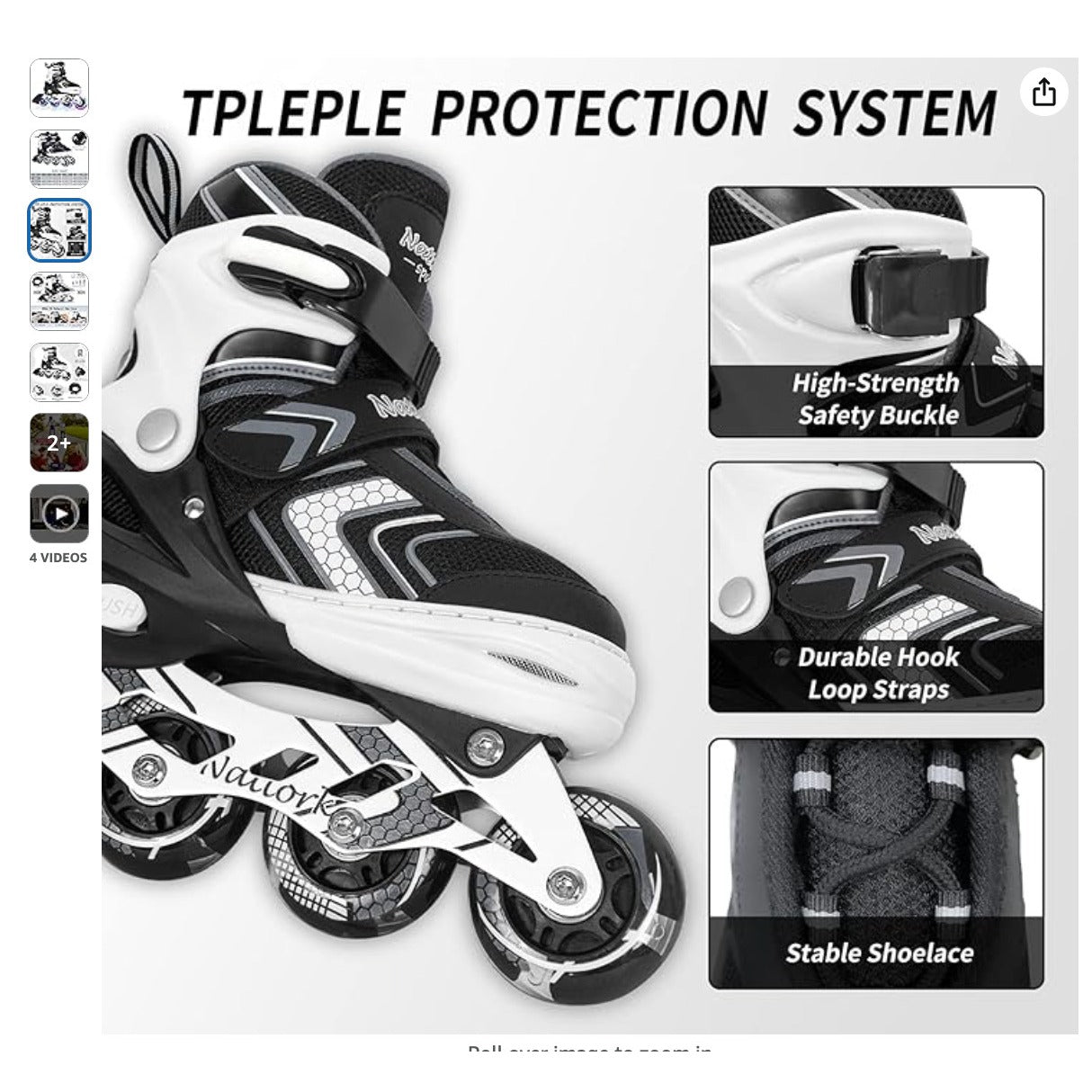 Inline Skates Children Adjustable Inline Skates with Light Up Wheels